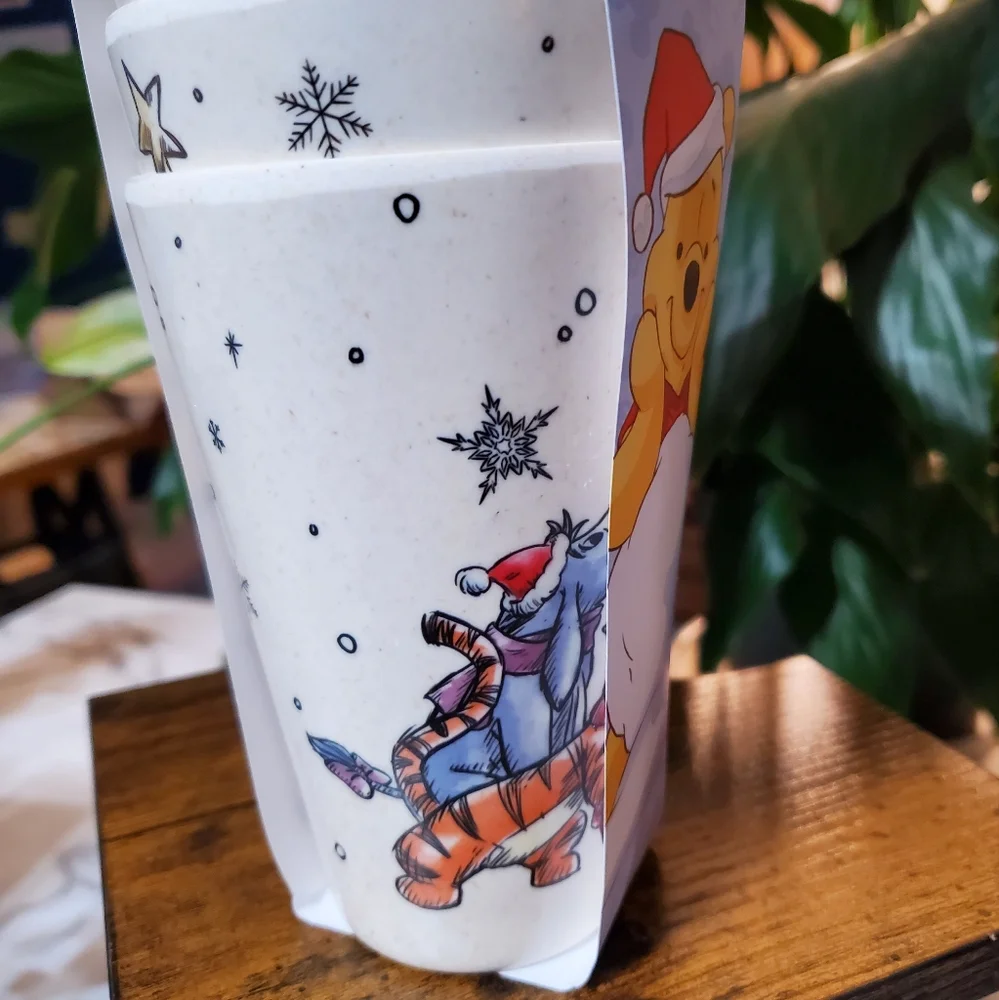 Disney Winnie the Pooh Christmas Bamboo Cups 4 pack